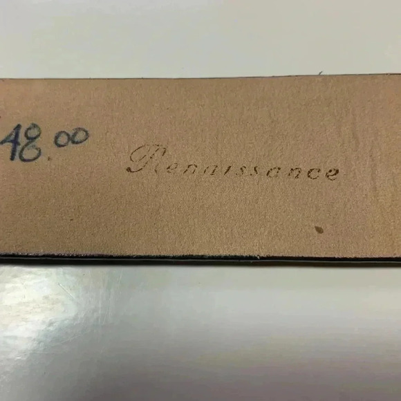 Renaissance brown leather belt with leather buckle  Size XS - Picture 10 of 13